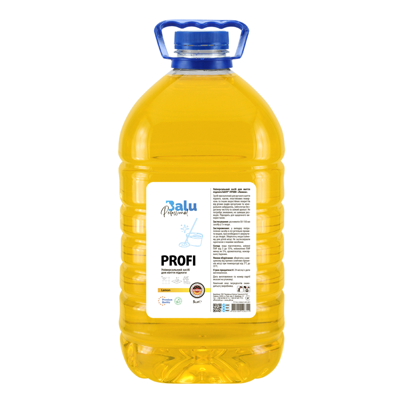 Універсальний засіб для миття підлоги BALU® Профі, ПЕТ - пляшка 5000 мл